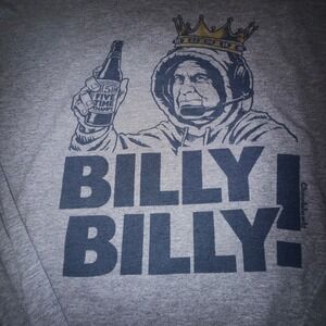 Chowdaheadz Billy Billy! Graphic Tee Men XL Gray Excellent Long Sleeve Cotton
